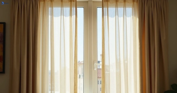Dull dusty drapes in grose-vale-nsw before professional cleaning